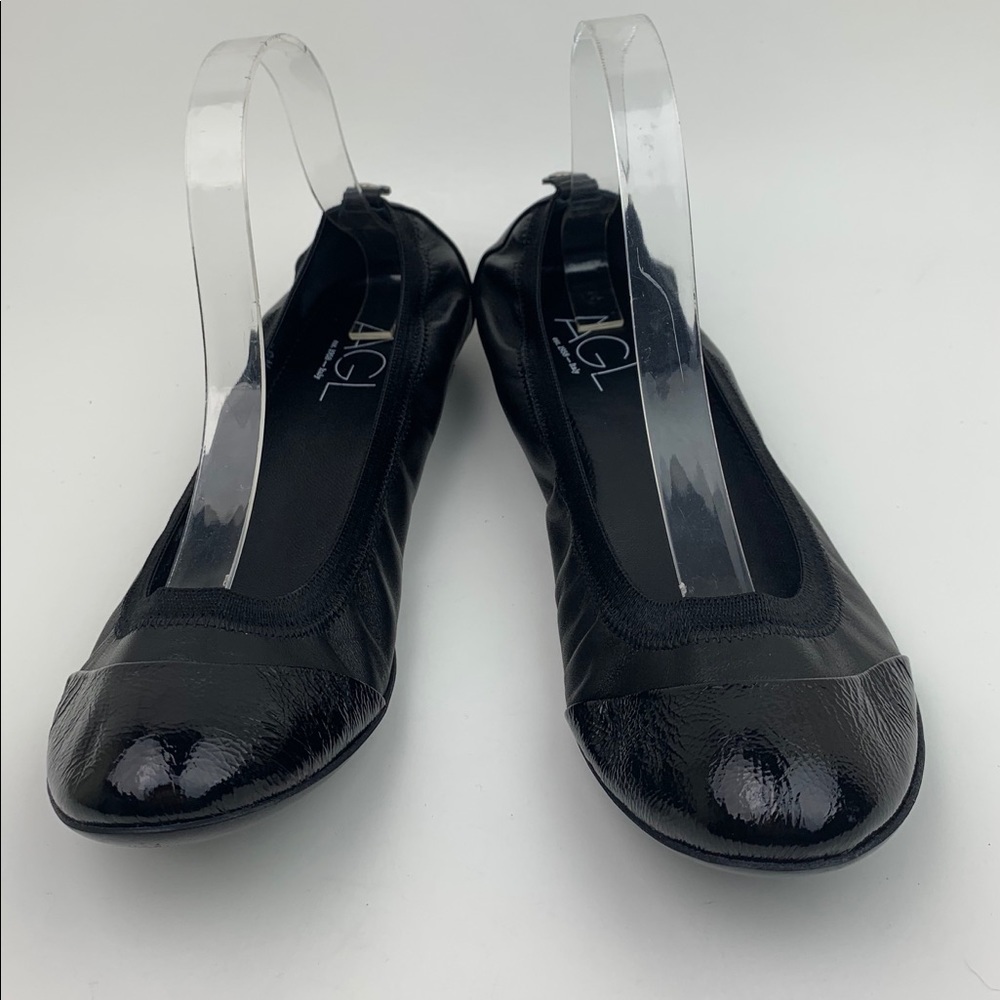 AGL Elasticized Topline Ballet Flat sz 10